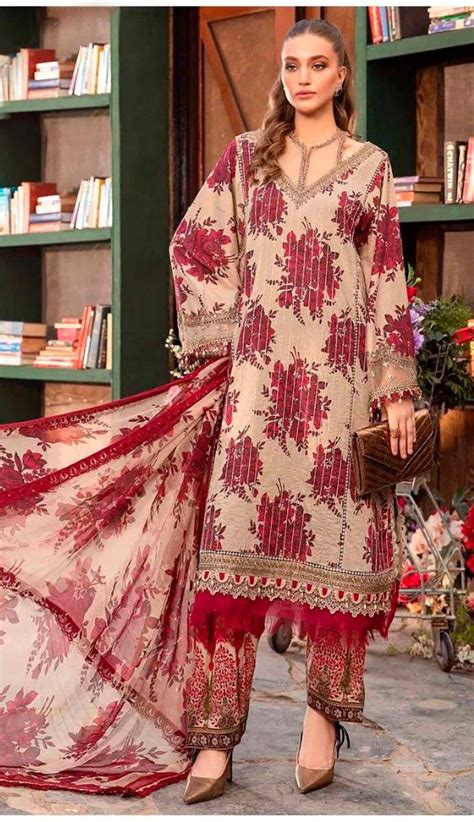 Aasha 1061 A And B Cotton Dupatta Pakistani Suit Collection