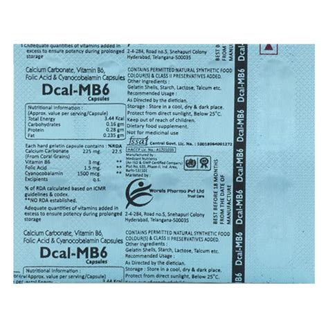 Dcal-MB6 Capsule | Uses, Side Effects, Price | Apollo Pharmacy