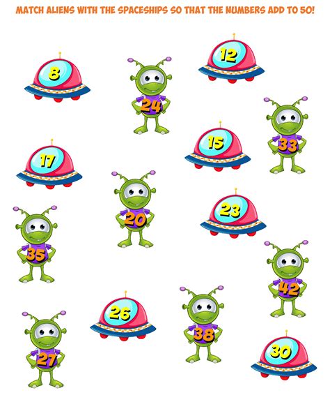 Alien Numbers Worksheet 的图像结果