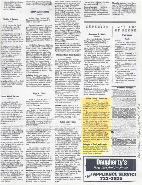 Keith "Doug" Bouchard Obituary - Duluth MN News Tribune • FamilySearch