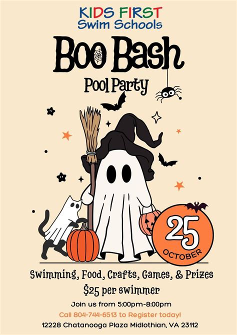 Kids First Swim Schools Midlothian-Boo Bash Pool Party!!, 12228 ...
