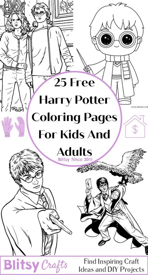 Perforated Tear-out Coloring Sheets Sharp Color Harry Potter Spiral ...