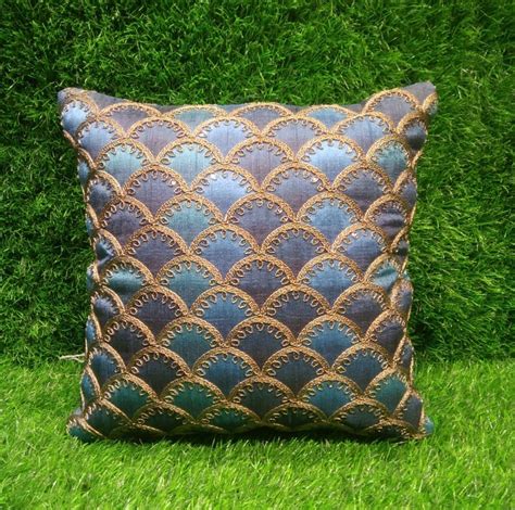 Silk Embroidered Cushion Cover Set by HOMIEKART.