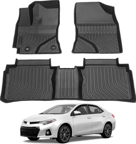 All Weather Rubber Car Floor Mats Compatible with 2014-2019 Toyota ...