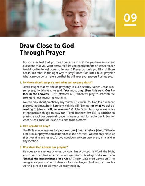 Draw Close to God Through Prayer — Watchtower ONLINE LIBRARY