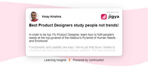 Best Product Designers study people not trends!