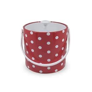 Mr. Ice Bucket 707-1D Polka Dots Ice Bucket, 3-Quart, Red : Amazon.in ...