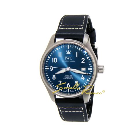 Orologio IWC Pilot mark xx automatico 40mm blu cuoio IW328203 | Sorelle Ronco
