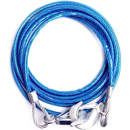 TONSYL 10mm Car Tow Cable Heavy Duty Towing Pull Tow Ropes 5 Tons Wire ...