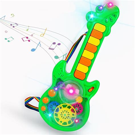Buy Gooyo GY-999-62 Musical Toy Guitar with 8 Keys & 3D Rotating Gear ...