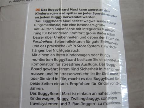 Nagelneues BuggyBoard maxi in Saalfeld/Saale | Baby und Kind ...