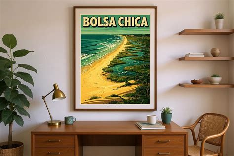 Bolsa Chica Surf Poster | Vintage California Beach Print | Printable ...