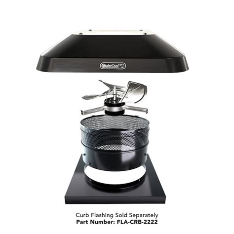 QuietCool Smart attic roof fan 1950 -CFM Black Galvanized steel ...