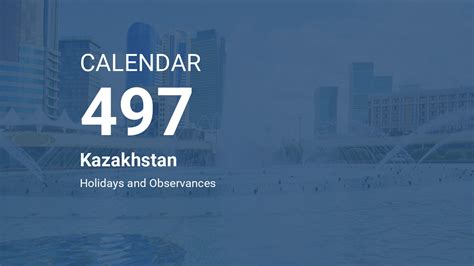 Year 497 Calendar - Kazakhstan