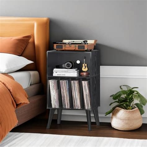 Lerliuo Record Player Stand, Black Turntable Stand India | Ubuy