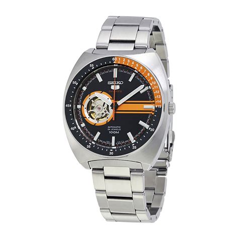 Seiko 5 Sports 100M Retro Automatic Open Heart Watch Orange SSA331K1 ...