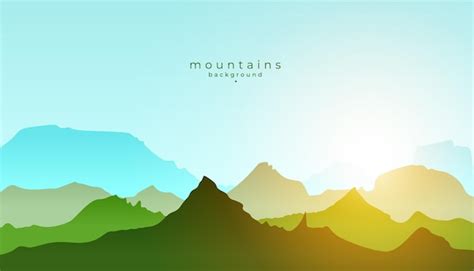 Wild mountain peak landscapes for camping and hiking | Free Vector