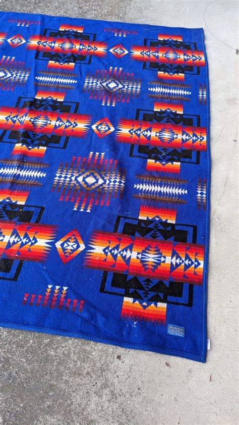 Vintage Pendleton Wool Rug Native Blanket ビンテージ ペンドルトン ネイティブラグ キャンプ ラグ ...