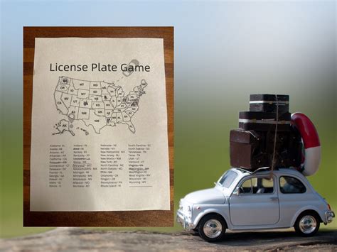 License Plate Game Printable - United States, State Checklist and ...