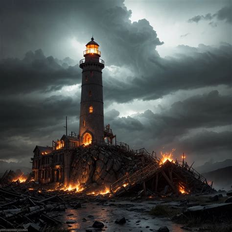 Orc Army light house attempts created with SeaArt AI