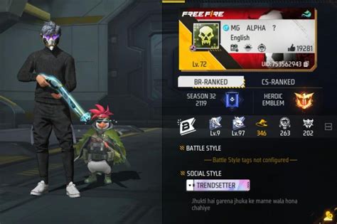 MG Alpha FF’s Free Fire MAX ID And Stats, Income, And More
