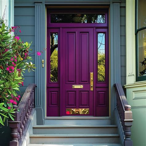 Beautiful front doors, House makeovers, Purple front doors