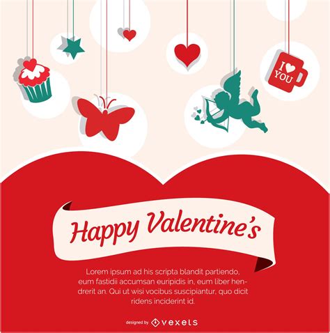 Happy Valentine's Day Poster Vector Download
