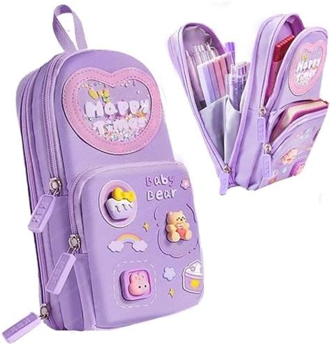 Galaxy Hi-Tech Pencil Case 3 Compartment Cute Aesthetic Pencil Case for ...