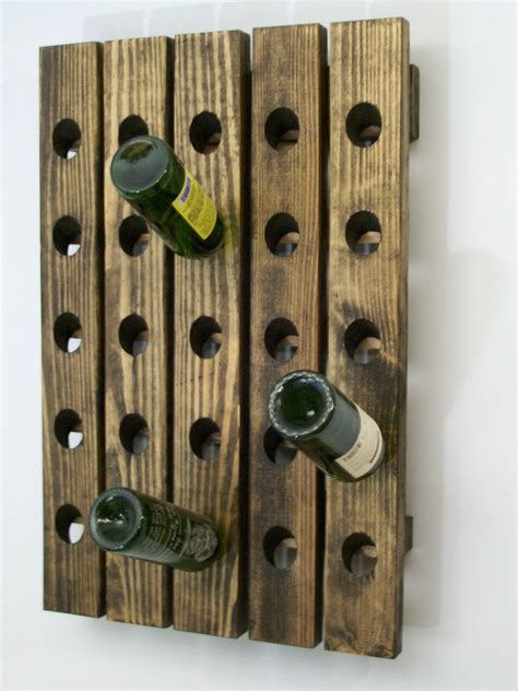 Riddling Wine Rack Handcrafted Wood Wall Hanging