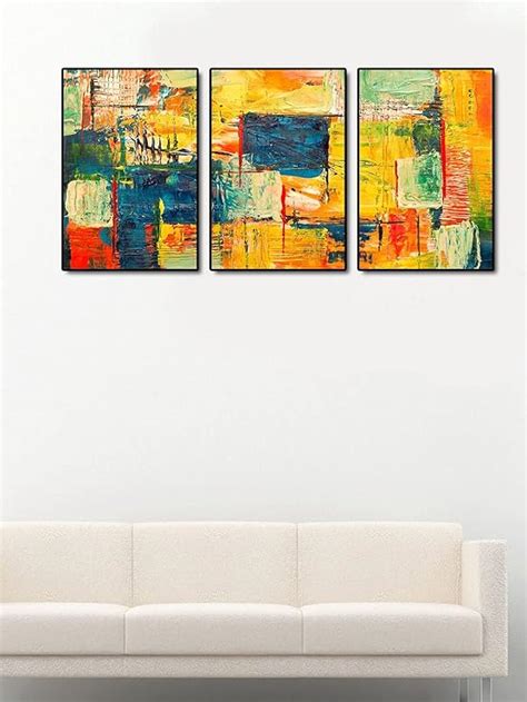 999STORE Fiber Frame paintings for wall living room abstract canvas ...