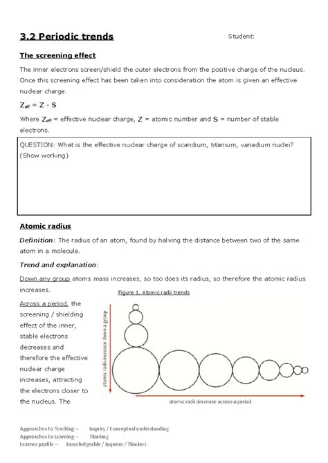 Periodic+trends+worksheet - 3 Periodic trends Student: The screening ...