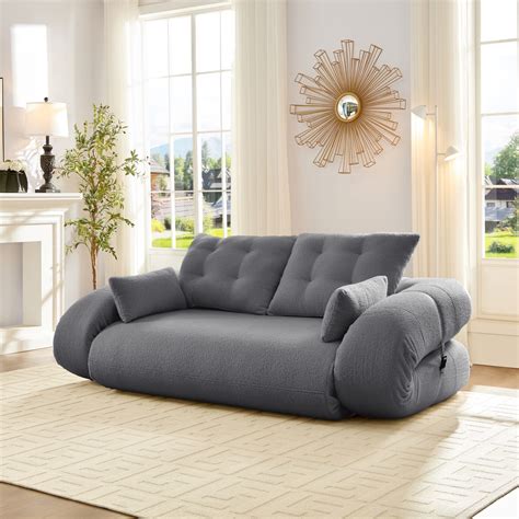 Foldable Sofa Couch Bed, Convertible Folding Sofa Daybed, 3-in-1 Floor ...