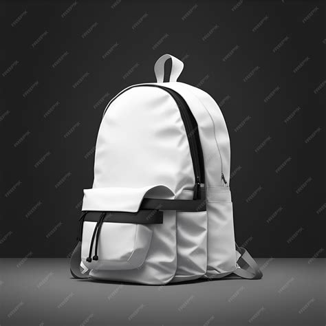 Premium AI Image | A black and white backpack with a dark background ...