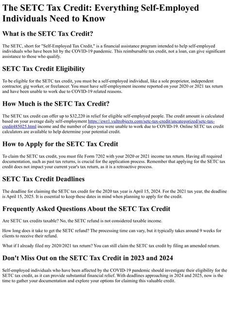 PPT - What is the SETC Tax Credit? PowerPoint Presentation, free ...