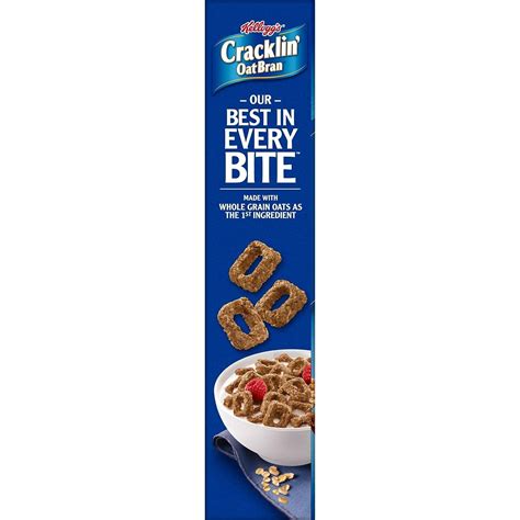 Kellogg's Cracklin' Oat Bran Cereal - High Fiber, 8 Vitamins & Minerals ...