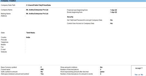Service Example Sum - 1 in Tally Prime Tamil