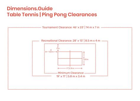 Measurement Table Tennis Table