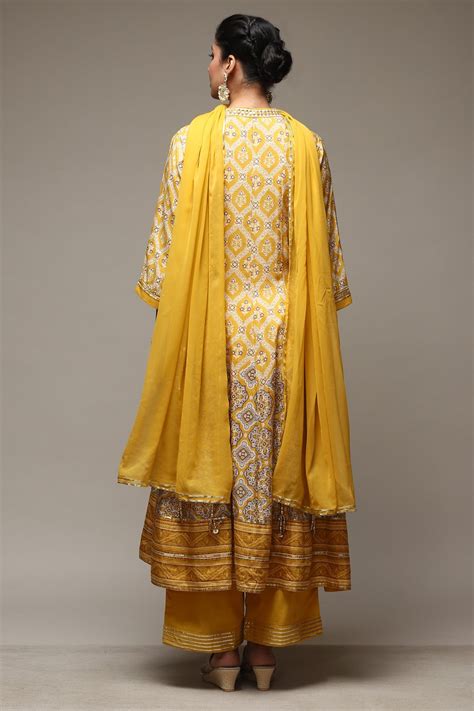 Yellow Modal Anarkali Kurta Churidar Suit Set