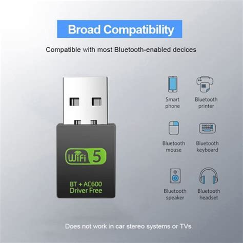 ANANYA 5G WiFi Dongle Dual Band 2.4Ghz/5.8Ghz + Bluetooth Receiver For ...