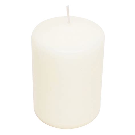 Ivory Unscented Overdip Pillar Candle, 4"