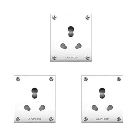 Anchor Penta Capton 20/10A White Urea Back Socket, 39994 (Pack of 3 ...