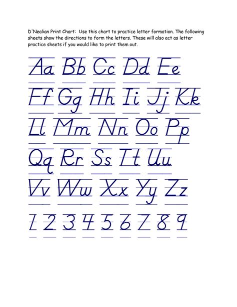 Dnealian Cursive Alphabet Printable - Holiday Printable Activities
