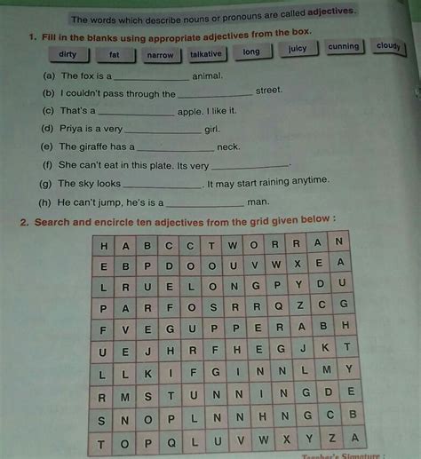 1.Fill in the blanks using appropriate adjectives from the box.2 ...