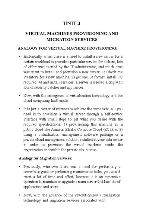 Cloud Computing - Virtual Machines Provisioning AND Migration Services ...