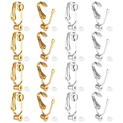 Amazon.com: 8 Pairs Earring Clip Backs Clip-On Earring Converter ...