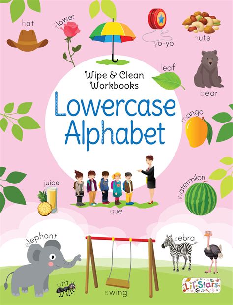 JoGenii |Lowercase Alphabet- Wipe & Clean Workbook with free Pen | Pegasus