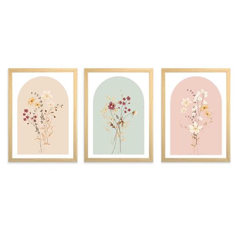 Floral Theme Wall Art Print Wall Decor For Home, Bedroom, Office Decor ...