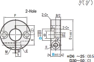 [Clean & Pack]Shaft Collar - Clamp, 2-Hole, Counterbored | MISUMI ...