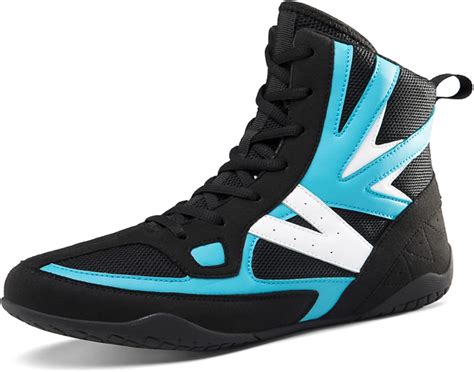 Buy DWZRG Mens Womens High Top Wrestling Boxing Shoes Non-Slip ...
