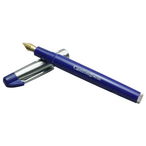 Camlin 36 Fountain Pen Bright Blue Color Body Model Model 18484